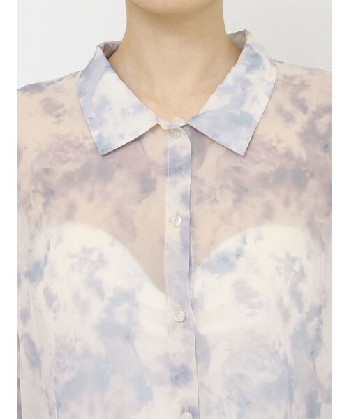 GYDA(ジェイダ)の「SHEERショートシャツ(シャツ/ブラウス・レディース・ブラック/その他1/オフホワイト・FREE)」の11枚目の写真