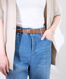 22mmスリムスクエアバックルベルト