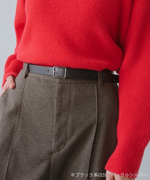 ROPE' PICNIC（ロペピクニック）の「22mmスリムスクエアバックルベルト（ベルト・レディース・ブラウン/ブラック/ブラック系その他/ブラック系その他2/ワイン・FREE）」の15枚目の写真