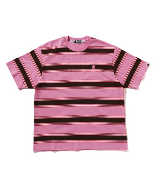 A BATHING APE（アベイシングエイプ）の「ONE POINT STRIP RELAXED FIT TEE（Tシャツ/カットソー・メンズ・ブルー/アイボリー/ブラック/ピンク・XX-LARGE/X-LARGE/SMALL/MEDIUM/LARGE）」の4枚目の写真