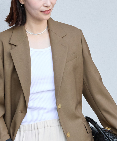 VERMEIL par iena（ヴェルメイユパーイエナ）の「《追加》TAILORED ジャケット（テーラードジャケット・レディース・チャコールグレー/カーキ・38/40）」の16枚目の写真