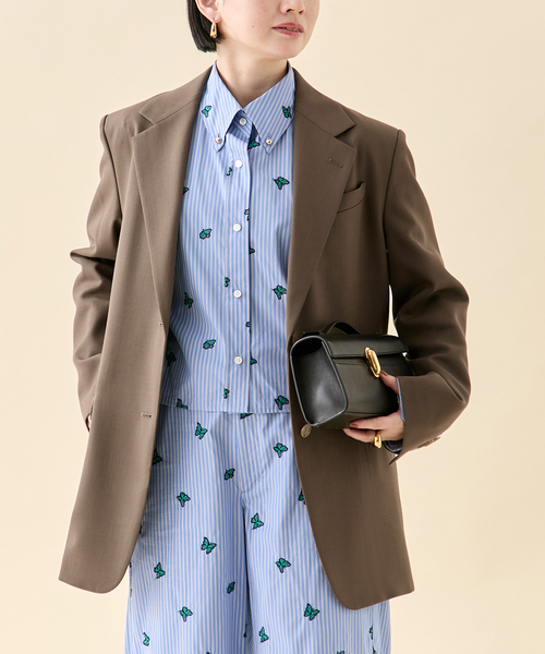 VERMEIL par iena（ヴェルメイユパーイエナ）の「《追加》TAILORED ジャケット（テーラードジャケット・レディース・チャコールグレー/カーキ・38/40）」の19枚目の写真