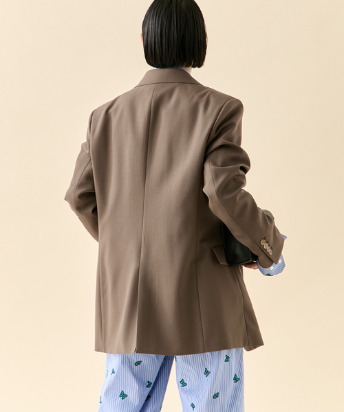 VERMEIL par iena（ヴェルメイユパーイエナ）の「《追加》TAILORED ジャケット（テーラードジャケット・レディース・チャコールグレー/カーキ・38/40）」の21枚目の写真