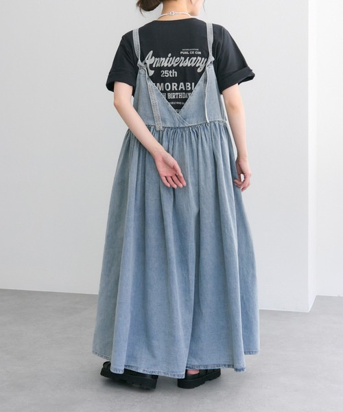ピュアルセシン　綿麻デニムワンピース ◇春夏ムードを盛り上げるデニムワンピース WEB限定】綿麻デニムワンピース（ワンピース）｜PUAL CE CIN