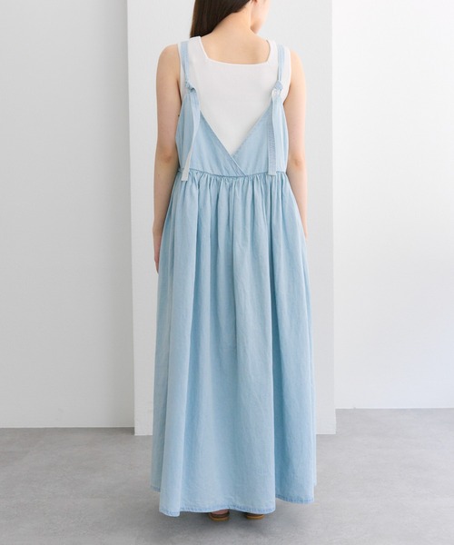 ピュアルセシン　綿麻デニムワンピース ◇春夏ムードを盛り上げるデニムワンピース セール】【WEB限定】綿麻デニムワンピース（ワンピース）｜PUAL