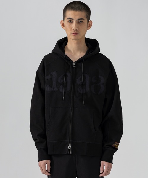 D.Nart.Ampta(ディーナ―トアンプタ)の「D.Nart.Ampta(ディー・ナート・アンプタ)1998 Patch ZIP Hoodie ロゴ ジップパーカー ジップフーディー スウェット(パーカー・メンズ・ネイビー/ブラック/グレー・M/S)」の2枚目の写真