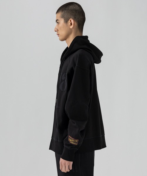 D.Nart.Ampta(ディーナ―トアンプタ)の「D.Nart.Ampta(ディー・ナート・アンプタ)1998 Patch ZIP Hoodie ロゴ ジップパーカー ジップフーディー スウェット(パーカー・メンズ・ネイビー/ブラック/グレー・M/S)」の4枚目の写真