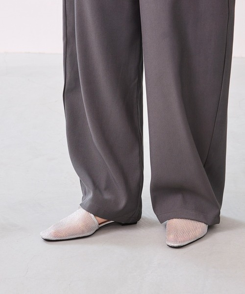 menue(メヌエ)の「メッシュ Tストラップ変形ヒールサンダル(サンダル・レディース・ブラック/シルバー・SS/S/M/L/LL/3L)」の18枚目の写真