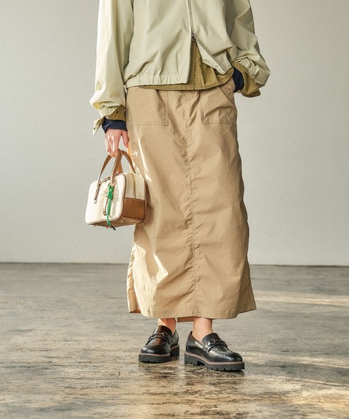 BAYFLOW(ベイフロー)の「≪予約≫ストレッチベイカースカート(スカート・レディース・ベージュ/ブラック/カーキ・SMALL/MEDIUM)」の3枚目の写真