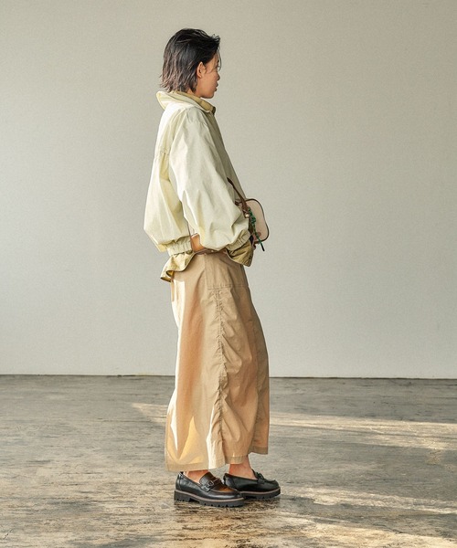 BAYFLOW(ベイフロー)の「≪予約≫ストレッチベイカースカート(スカート・レディース・ベージュ/ブラック/カーキ・SMALL/MEDIUM)」の6枚目の写真