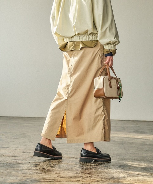 BAYFLOW(ベイフロー)の「≪予約≫ストレッチベイカースカート(スカート・レディース・ベージュ/ブラック/カーキ・SMALL/MEDIUM)」の8枚目の写真