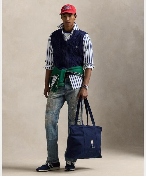 セールPolo Ralph Laurenポロベアキャンバストップジップトート Polo ベア キャンバス トート（トートバッグ）｜POLO RALPH