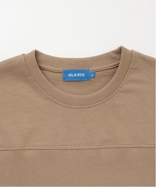 GLAZOS(グラソス)の「【大人向けサイズあり】バックリフレクタープリント半袖Tシャツ(Tシャツ/カットソー・キッズ・ベージュ/ネイビー/ブラック/ホワイト・L/S/LL/M)」の6枚目の写真
