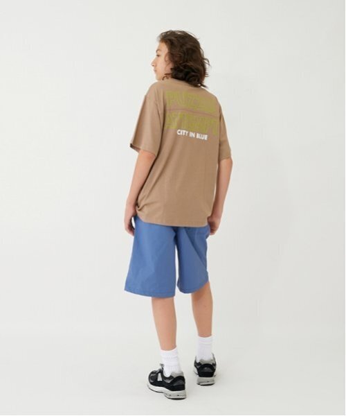 GLAZOS(グラソス)の「【大人向けサイズあり】バックリフレクタープリント半袖Tシャツ(Tシャツ/カットソー・キッズ・ベージュ/ネイビー/ブラック/ホワイト・L/S/LL/M)」の19枚目の写真