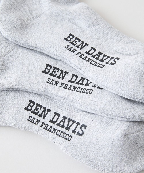 BEN DAVIS（ベンデイビス）の「【BEN DAVIS/ベンデイビス】ロゴプリント 3P ソックス（ソックス/靴下・メンズ・ホワイト/ブラック/グレー・FREE）」の9枚目の写真