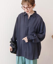 シャドーストライプオーバーシアーシャツ