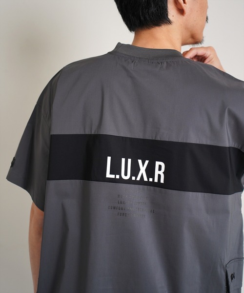 LUXE/R GOLF(ラグジュ ゴルフ)の「(RM)【LUXE/R GOLF】ストレッチ クロス パネル切り替え カーゴポケット プルオーバー 半袖 シャツ(Tシャツ/カットソー・メンズ・ベージュ/ブラック/オフホワイト/チャコールグレー・L/XL/M)」の5枚目の写真
