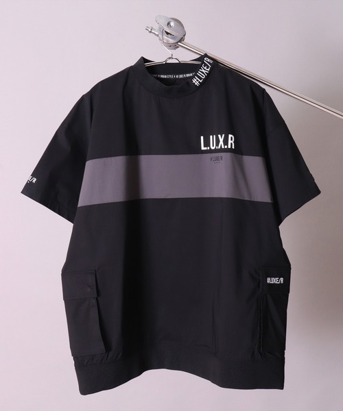 LUXE/R GOLF(ラグジュ ゴルフ)の「(RM)【LUXE/R GOLF】ストレッチ クロス パネル切り替え カーゴポケット プルオーバー 半袖 シャツ(Tシャツ/カットソー・メンズ・ベージュ/ブラック/オフホワイト/チャコールグレー・L/XL/M)」の7枚目の写真