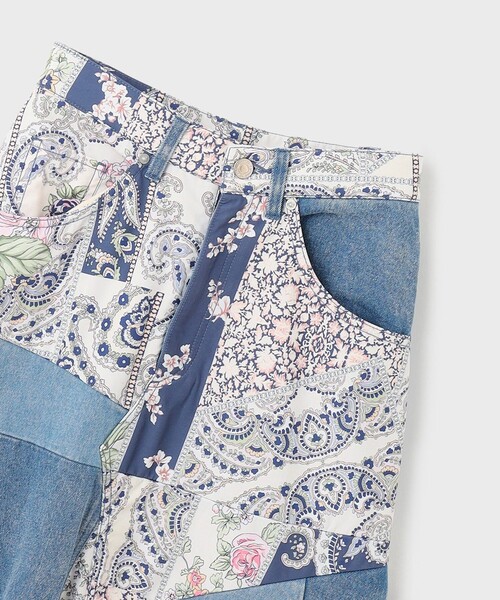 GRACE CONTINENTAL（グレースコンチネンタル）の「スカーフコンビデニムスカート（デニムスカート・レディース・ベージュ/ネイビー・38/36）」の18枚目の写真