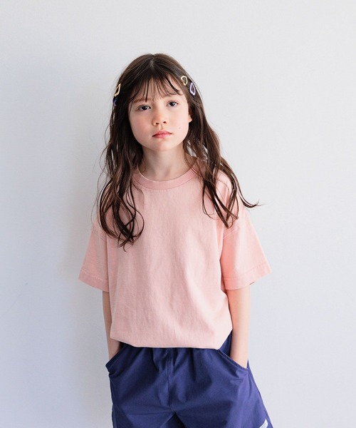 BAYFLOW（ベイフロー）の「[古着っぽさが魅力♪]ヴィンテージウォッシュBIG T(KIDS)（Tシャツ/カットソー・キッズ・グリーン/ライトグリーン/ピンク/チャコール/イエロー/オフホワイト・110cm/120cm/130cm/140cm/150cm）」の6枚目の写真