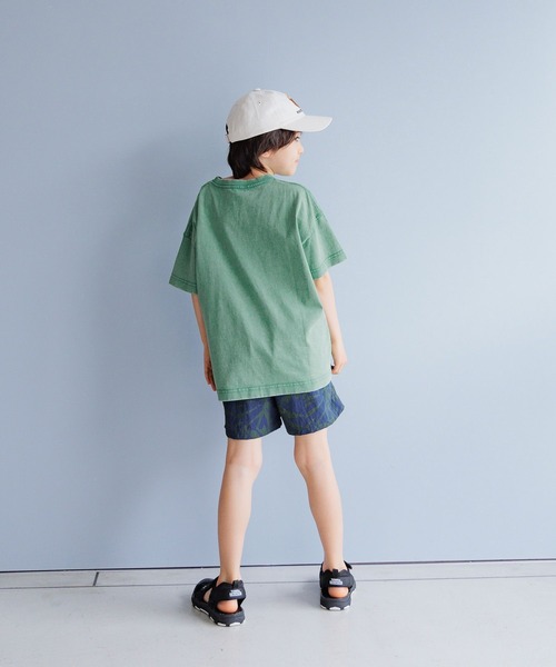 BAYFLOW（ベイフロー）の「[古着っぽさが魅力♪]ヴィンテージウォッシュBIG T(KIDS)（Tシャツ/カットソー・キッズ・グリーン/ライトグリーン/ピンク/チャコール/イエロー/オフホワイト・110cm/120cm/130cm/140cm/150cm）」の7枚目の写真