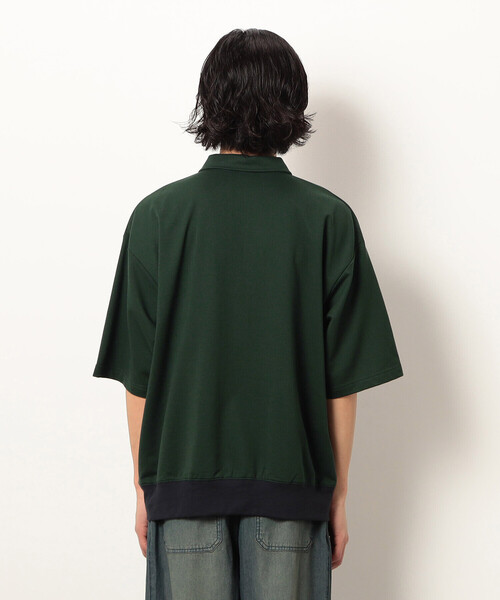 Purple&Yellow（パープルアンドイエロー）の「パネルボーダーポロシャツ（ポロシャツ・メンズ・ブラック/グリーン・SMALL/MEDIUM/LARGE）」の18枚目の写真