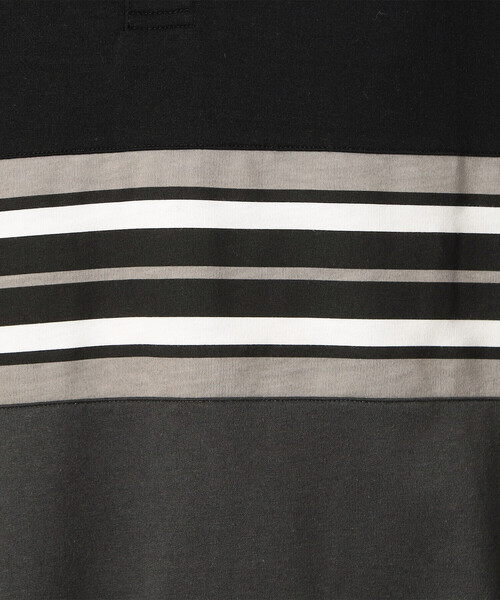 Purple&Yellow（パープルアンドイエロー）の「パネルボーダーポロシャツ（ポロシャツ・メンズ・ブラック/グリーン・SMALL/MEDIUM/LARGE）」の12枚目の写真