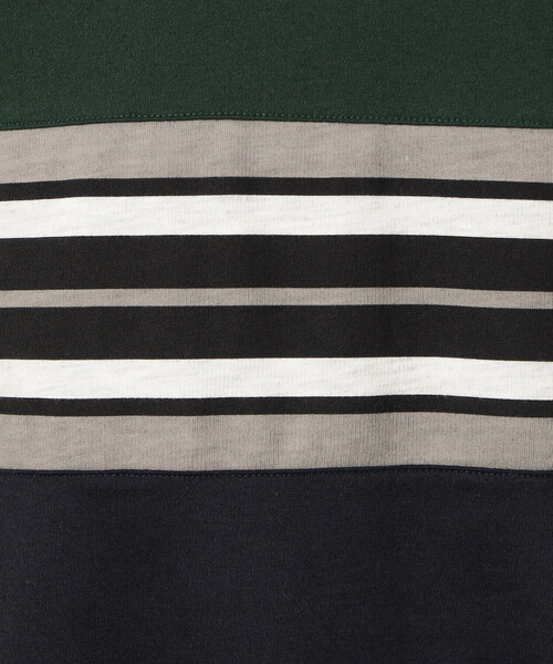 Purple&Yellow（パープルアンドイエロー）の「パネルボーダーポロシャツ（ポロシャツ・メンズ・ブラック/グリーン・SMALL/MEDIUM/LARGE）」の11枚目の写真