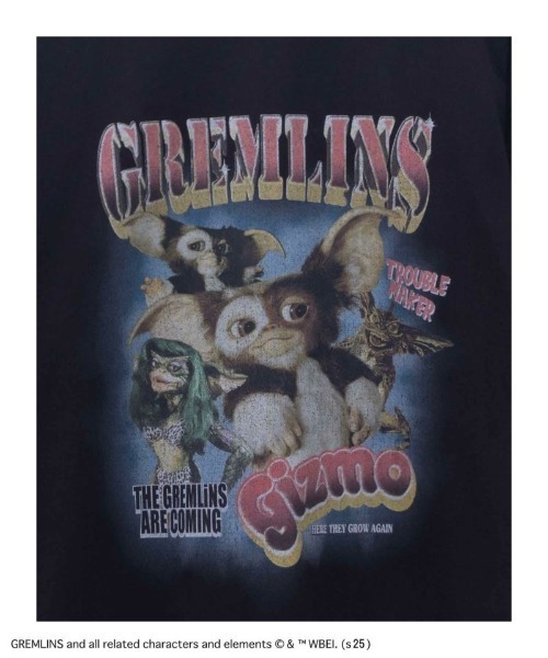 Mac-House(マックハウス)の「【GREMLINS / グレムリン】ラップTシャツ(Tシャツ/カットソー・メンズ・ブラック/ホワイト/チャコールグレー/グリーン・M/L/XL)」の7枚目の写真