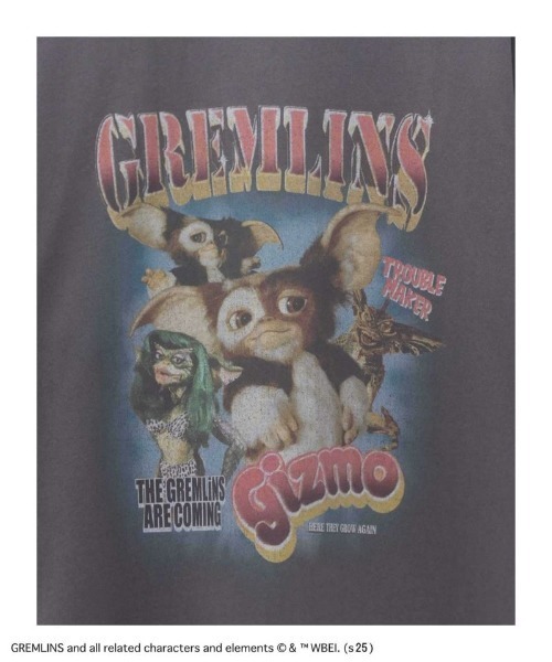 Mac-House(マックハウス)の「【GREMLINS / グレムリン】ラップTシャツ(Tシャツ/カットソー・メンズ・ブラック/ホワイト/チャコールグレー/グリーン・M/L/XL)」の16枚目の写真