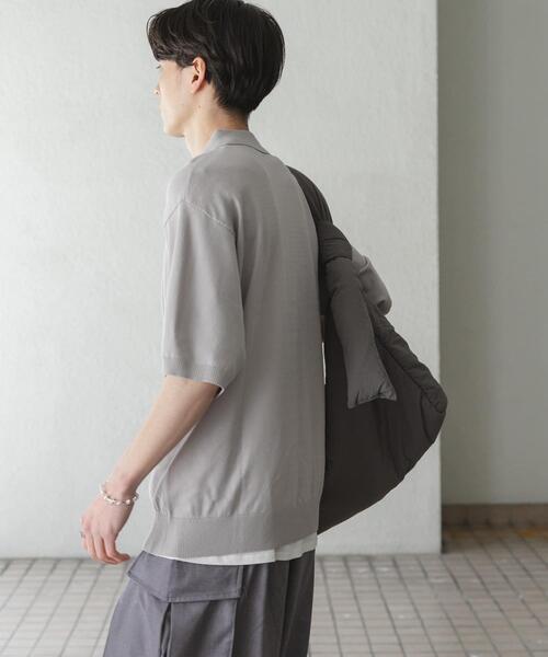 SENSE OF PLACE by URBAN RESEARCH（センスオブプレイスバイアーバンリサーチ）の「『洗濯可』ストレッチニットポロショートスリーブTシャツ（ニット/セーター・メンズ・ブラック/ネイビー/グリーン/ライトグレー・MEDIUM/LARGE）」の19枚目の写真