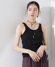 NANO universe | ストレッチポンチカップ付きバックオープンタンクトップ(タンクトップ)