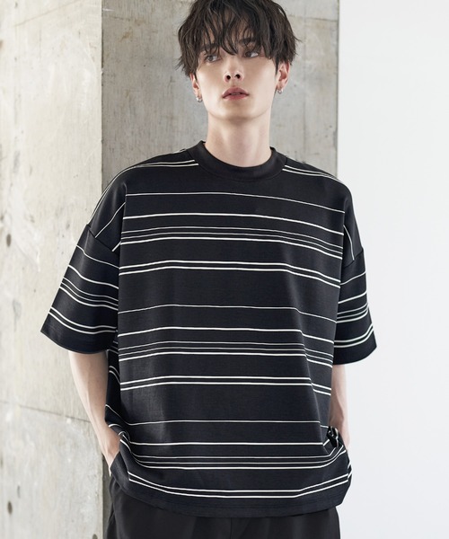 セール】接触冷感 ポンチモックネック半袖カットソー（Tシャツ