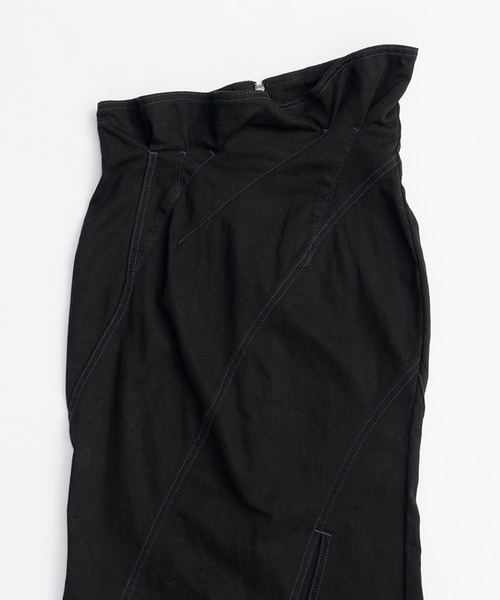 PRANK PROJECT（プランクプロジェクト）の「スカルプテッドマキシスカート / Sculpted Maxi Skirt（スカート・レディース・ホワイト/ブラック・36/38）」の16枚目の写真