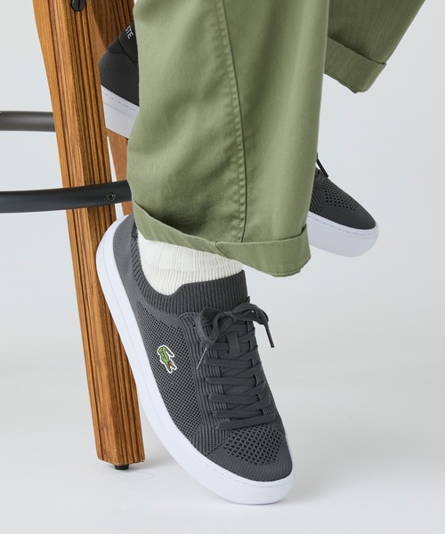 LACOSTE(ラコステ)の「メンズ LA PIQUEE 2.0 125 1 CMA / 鹿の子ニット ブラックソールスニーカー(スニーカー・メンズ・グリーン/ブラック・28.5cm/25.0cm/29.0cm/25.5cm/26.0cm/26.5cm/27.0cm/28.0cm)」の8枚目の写真