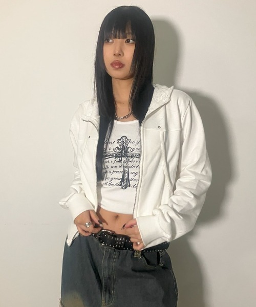 パーカー A'GEM/9 × .kom 「.KOM/ドットケーオーエム」 ラインジップパーカー レディース A'GEM/9 × .kom 『.KOM/ドットケーオーエム』 ラインジップ