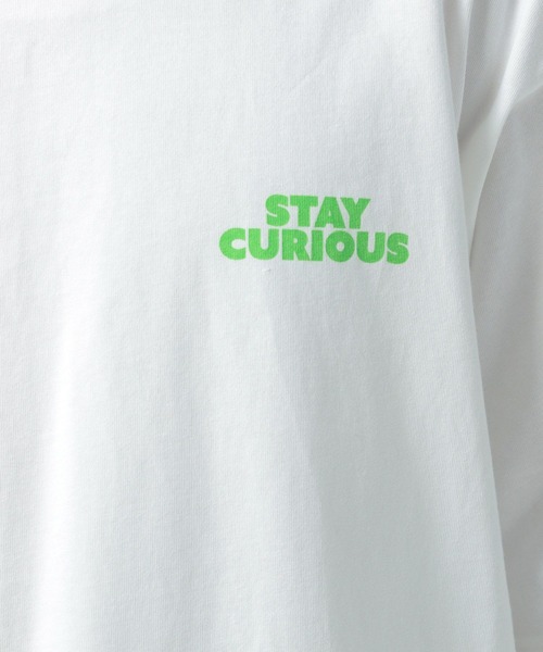 BAYFLOW（ベイフロー）の「[POPなプリントが可愛い]SUNSETバックプリント半袖Tシャツ（Tシャツ/カットソー・メンズ・オフホワイト/ブルー/チャコール/グリーン/ピンク・LARGE/MEDIUM）」の6枚目の写真