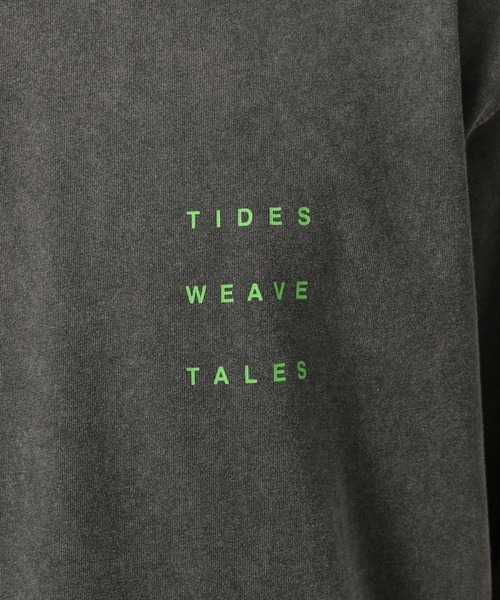 BAYFLOW（ベイフロー）の「[POPなプリントが可愛い]SUNSETバックプリント半袖Tシャツ（Tシャツ/カットソー・メンズ・オフホワイト/ブルー/チャコール/グリーン/ピンク・LARGE/MEDIUM）」の8枚目の写真