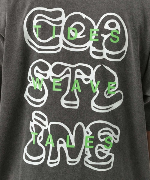 BAYFLOW（ベイフロー）の「[POPなプリントが可愛い]SUNSETバックプリント半袖Tシャツ（Tシャツ/カットソー・メンズ・オフホワイト/ブルー/チャコール/グリーン/ピンク・LARGE/MEDIUM）」の9枚目の写真