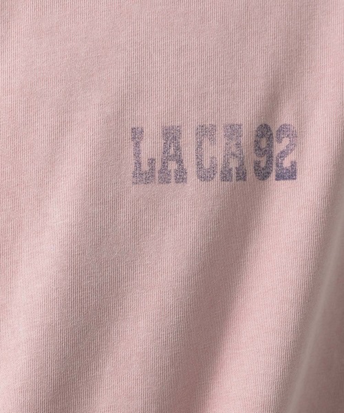 BAYFLOW（ベイフロー）の「[POPなプリントが可愛い]SUNSETバックプリント半袖Tシャツ（Tシャツ/カットソー・メンズ・オフホワイト/ブルー/チャコール/グリーン/ピンク・LARGE/MEDIUM）」の10枚目の写真