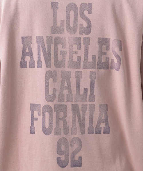 BAYFLOW（ベイフロー）の「[POPなプリントが可愛い]SUNSETバックプリント半袖Tシャツ（Tシャツ/カットソー・メンズ・オフホワイト/ブルー/チャコール/グリーン/ピンク・LARGE/MEDIUM）」の11枚目の写真