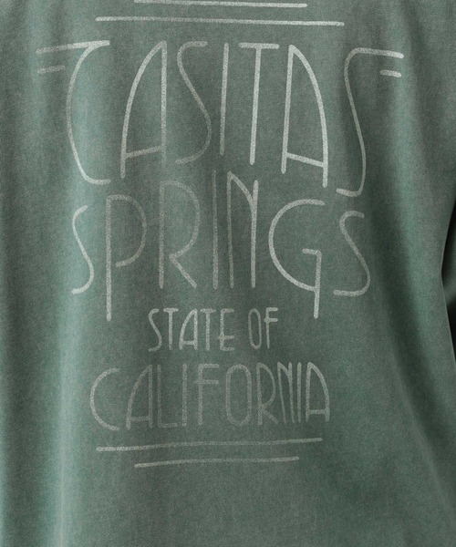 BAYFLOW（ベイフロー）の「[POPなプリントが可愛い]SUNSETバックプリント半袖Tシャツ（Tシャツ/カットソー・メンズ・オフホワイト/ブルー/チャコール/グリーン/ピンク・LARGE/MEDIUM）」の13枚目の写真