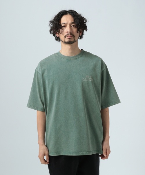 BAYFLOW（ベイフロー）の「[POPなプリントが可愛い]SUNSETバックプリント半袖Tシャツ（Tシャツ/カットソー・メンズ・オフホワイト/ブルー/チャコール/グリーン/ピンク・LARGE/MEDIUM）」の16枚目の写真