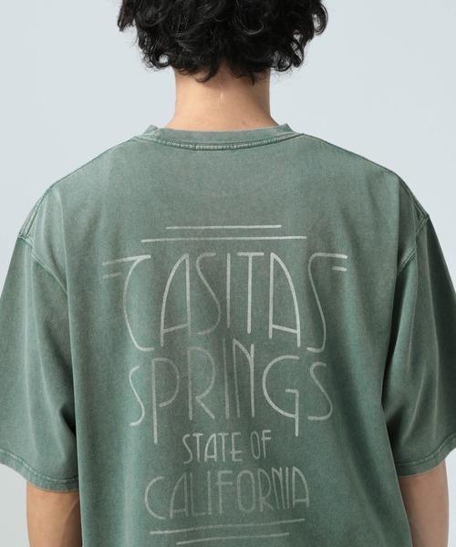 BAYFLOW（ベイフロー）の「[POPなプリントが可愛い]SUNSETバックプリント半袖Tシャツ（Tシャツ/カットソー・メンズ・オフホワイト/ブルー/チャコール/グリーン/ピンク・LARGE/MEDIUM）」の20枚目の写真