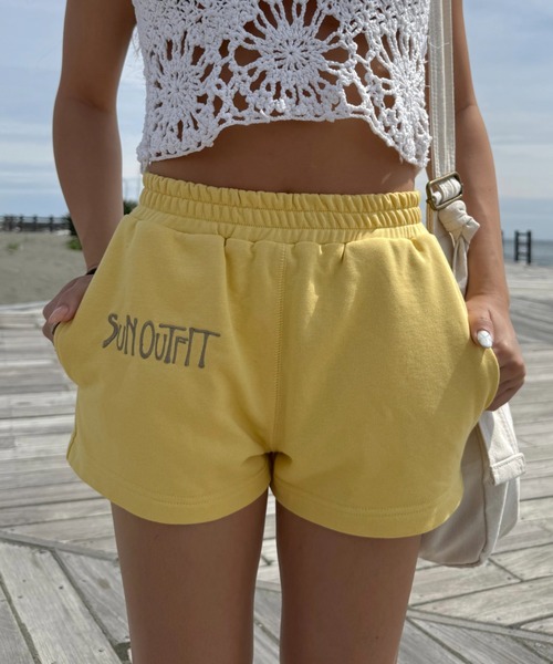 INTER FACTORY（インターファクトリー）の「moeka - sunoutfit スウェットショートパンツ made in INTERFACTORY（その他パンツ・レディース・イエロー/カーキ・SMALL/MEDIUM）」の17枚目の写真