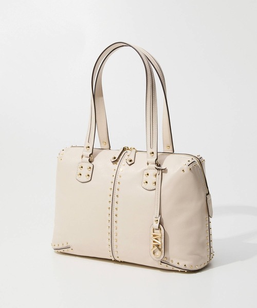 MICHAEL KORS(マイケルコース)の「MICHAEL KORS Astor Large Studded Leather Tote Bag マイケルコース アスター ラージ スタデッド レザートートバッグ(トートバッグ・レディース・ブラウン系/ベージュ・FREE)」の2枚目の写真