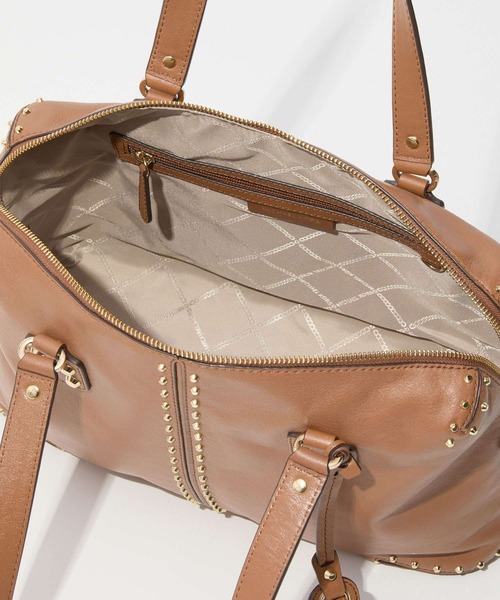 MICHAEL KORS(マイケルコース)の「MICHAEL KORS Astor Large Studded Leather Tote Bag マイケルコース アスター ラージ スタデッド レザートートバッグ(トートバッグ・レディース・ブラウン系/ベージュ・FREE)」の4枚目の写真