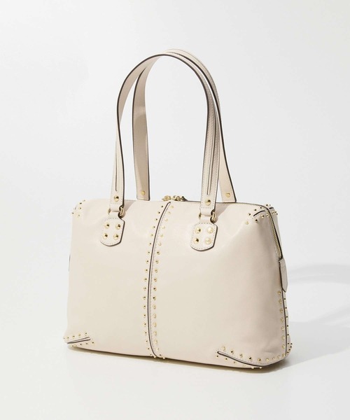 MICHAEL KORS(マイケルコース)の「MICHAEL KORS Astor Large Studded Leather Tote Bag マイケルコース アスター ラージ スタデッド レザートートバッグ(トートバッグ・レディース・ブラウン系/ベージュ・FREE)」の6枚目の写真