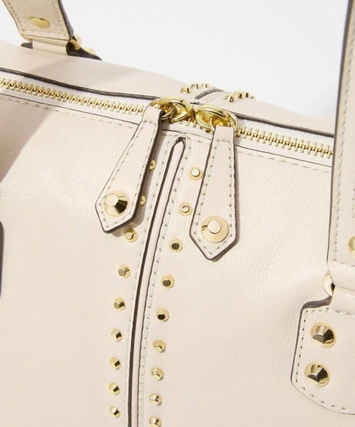 MICHAEL KORS(マイケルコース)の「MICHAEL KORS Astor Large Studded Leather Tote Bag マイケルコース アスター ラージ スタデッド レザートートバッグ(トートバッグ・レディース・ブラウン系/ベージュ・FREE)」の8枚目の写真