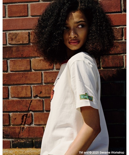 SESAME STREET(セサミストリート)の「《SESAME STREET meets AVIREX》RINGER T-SHIRT(Tシャツ/カットソー・レディース・サックスブルー/オフホワイト・F)」の4枚目の写真